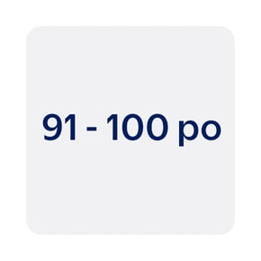 91 po à 100 po