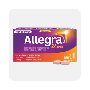 Shop Allegra 24 hour allergy tablets 30 count