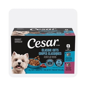 Shop Cesar Classic Cuts dog food 6 pack