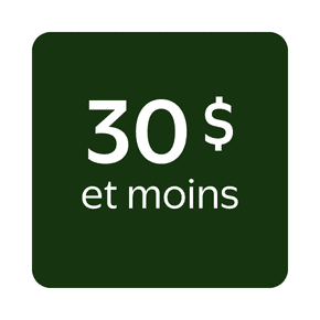Articles à 30 $ et moins