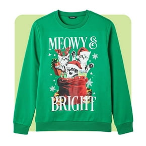 Shop holiday cat graphic sweatshirt