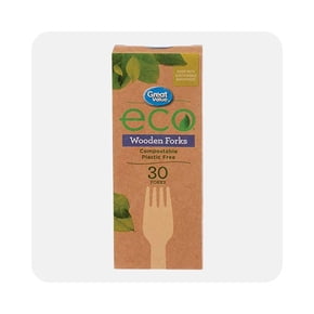 Shop compostable wooden forks 30 pack