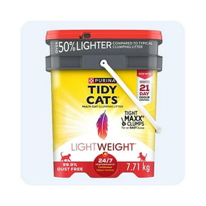 Tidy Cats litter over 50 percent lighter
