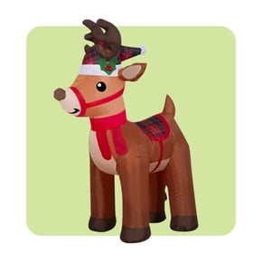 Décor gonflable de renne pour Noël