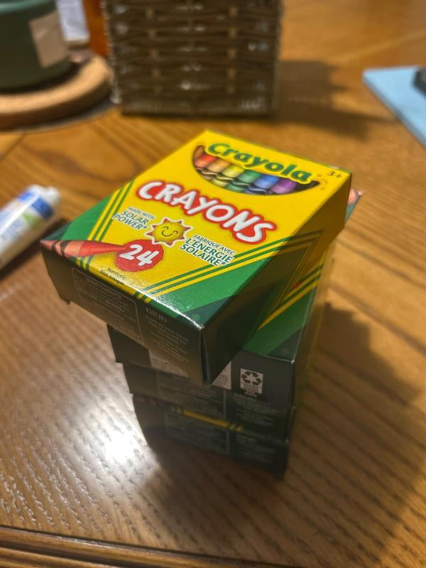 Crayola Maxi Crayons De Cire – Boîte De 24 Couleurs Vives, Ultra-Résistants Et Lavables – Dès 3 Ans