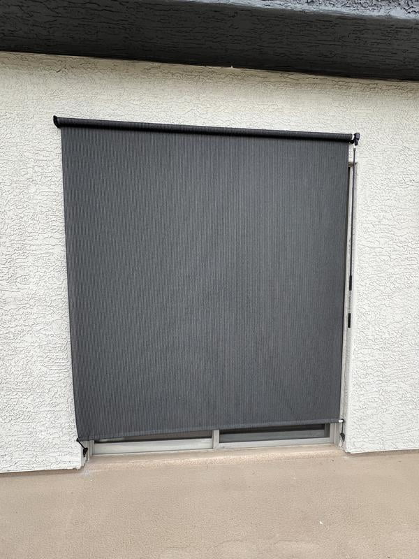 Coolaroo 462178 Outdoor Cordless Exterior Roller Shade, (4' x 8