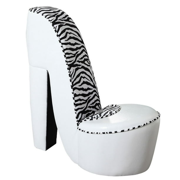 Chaise en tissu et similicuir en forme de soulier de WHI