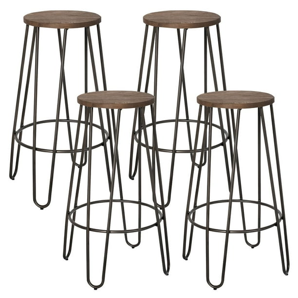 Chaise de salle à manger en métal de Worldwide Homefurnishing - bois/noire