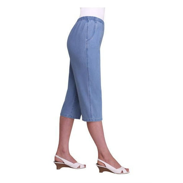 Pantalon capri à taille élastique d'Alia pour femmes 
