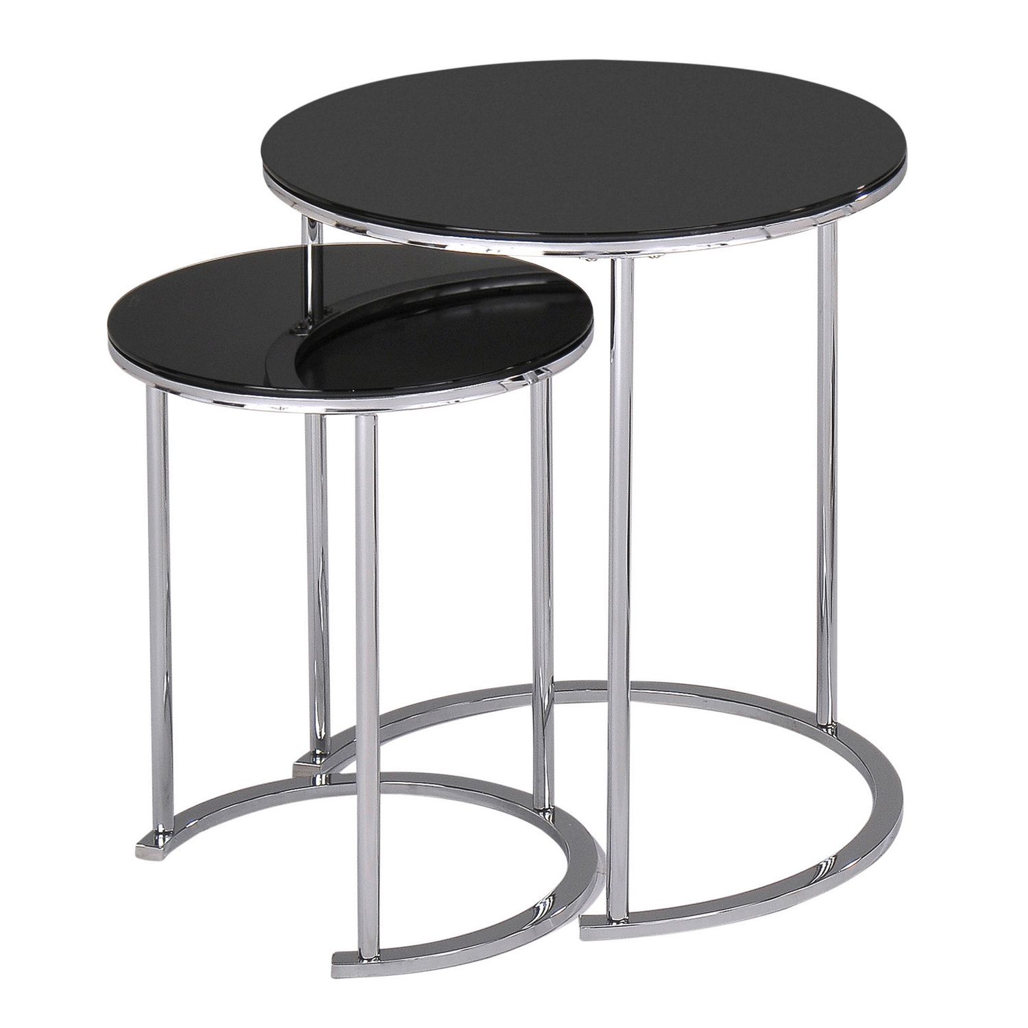 3 Pc Chrome/Glass Nesting Table Set | Walmart Canada