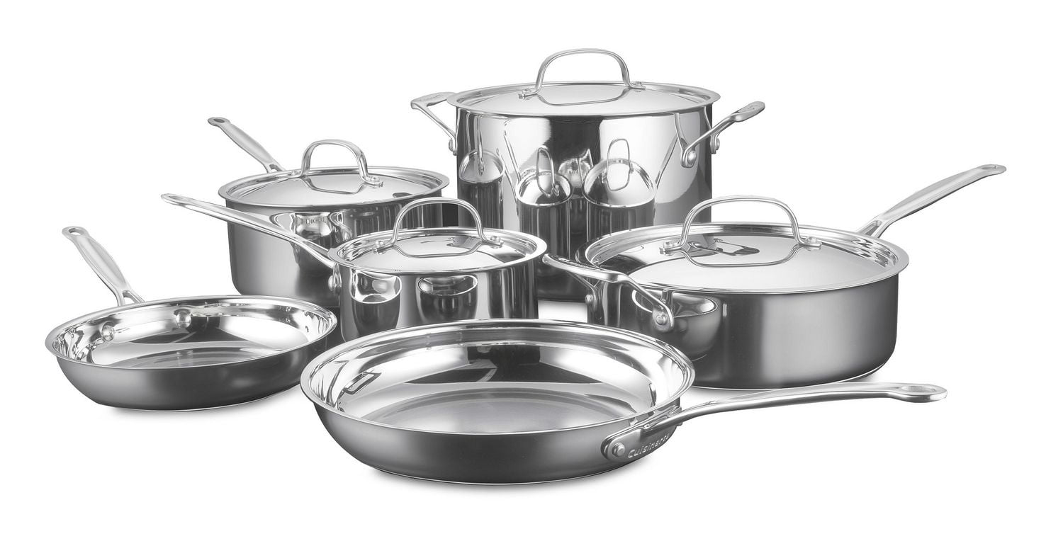 Cuisinart® Classic Collection 10Piece Stainless Cookware Set Walmart
