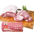 thumbnail image 1 of Demi-côte de longe de porc fraîche Maple Leaf, 2,96 kg, 2.99 - 3.39 KG, 1 of 3