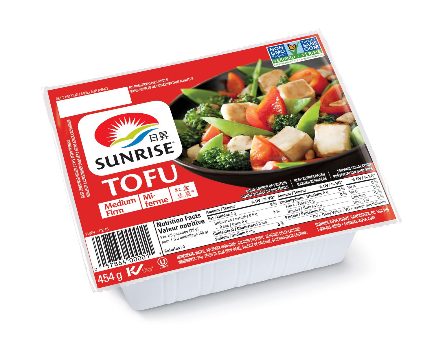 Sunrise Soya Foods Sunrise Medium Firm Tofu Walmart Canada