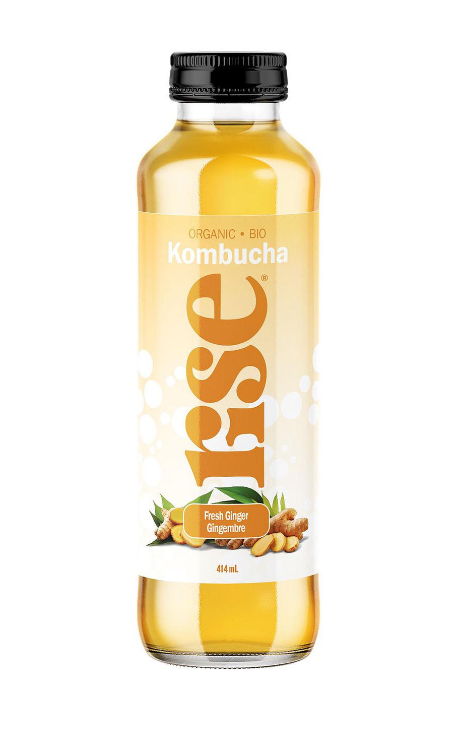 RISE Kombucha Fresh Ginger, 414mL