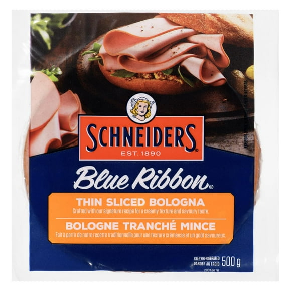 Schneiders Blue Ribbon Thin Sliced Bologna, 500 g