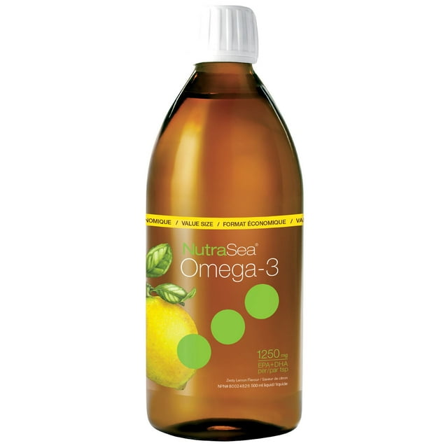 Nature's Way of Canada Ltd. - NutraSea Omega-3 Zesty Lemon Flavour Liquid Value Size, 500ml