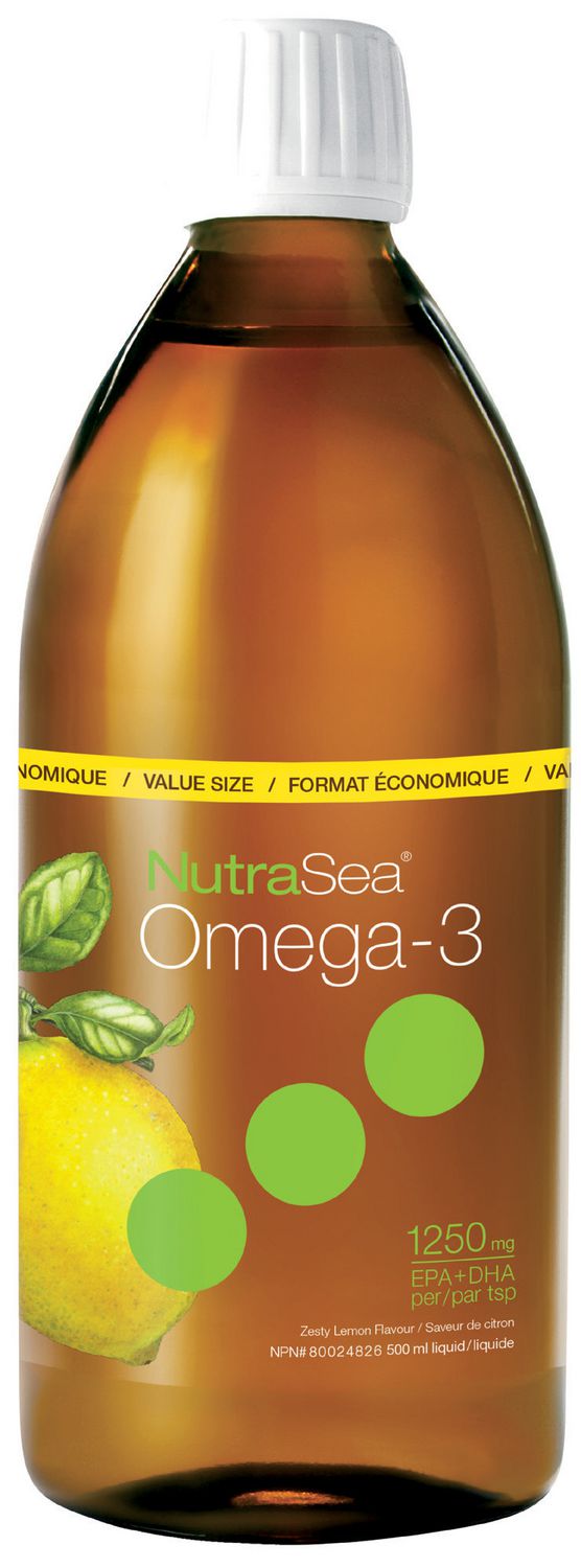 Nature's Way of Canada Ltd. - NutraSea Omega-3 Zesty Lemon Flavour Liquid Value Size, 500ml