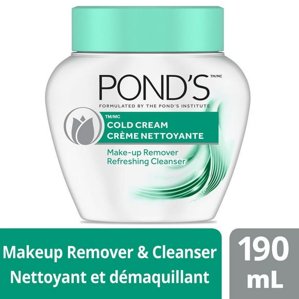 Crème nettoyante pour peau normale ou sèche Pond's Nettoyant rafraîchissant et démaquillant testé par des dermatologues 190ml Démaquillant, 190 ml