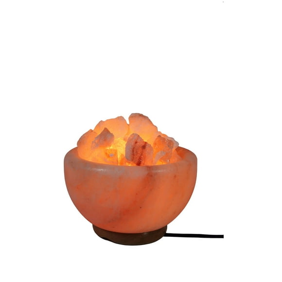 Mountain Gold™ Himalayan Salt Lamp sculpted in Fire Bowl shape