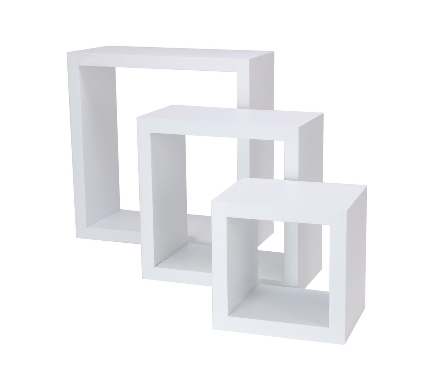 Wall Cube White Shelf Set Canada, 3 Piece Cube Shelves