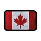 Ecusson brodé du drapeau canadien couleur rouge et blanc, 3 po x2 po – image 1 sur 2