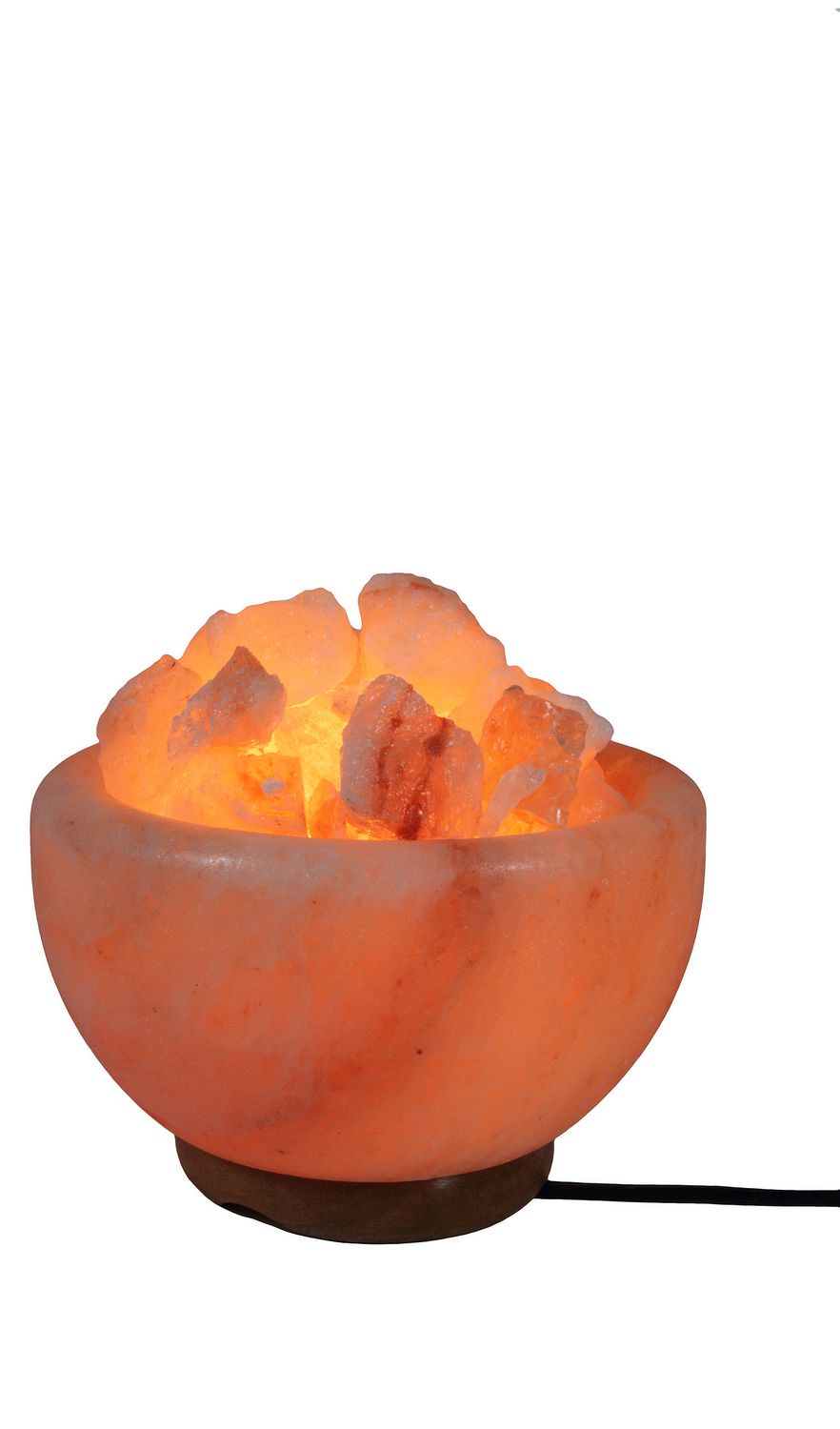 gold himalayan salt lamp