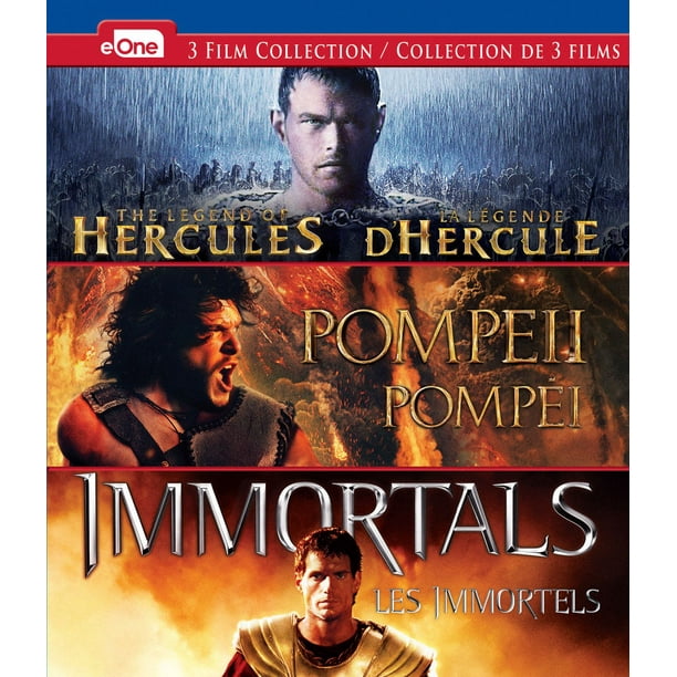 Ensemble de 3 DVD « Hercules », « Pompéi » et « Les immortels »