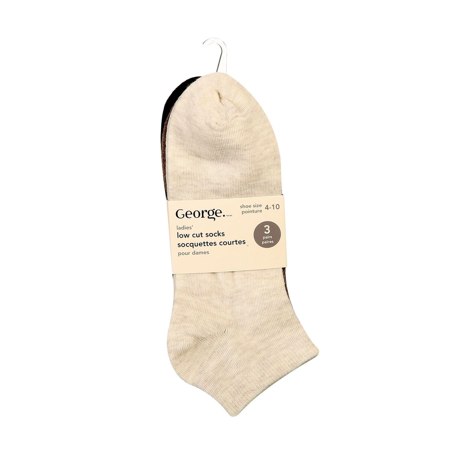 Socquettes courtes George pour femmes en paq. de 3 paires Pointures 4 à 10