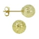 Aurelle-Boucles d'oreilles en or jaune 10KT à balle taille diamant de 6mm avec tige moyenne – image 1 sur 2