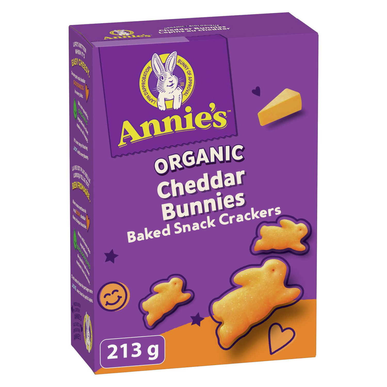 Annie's Homegrown Organic Cheddar Bunnies Baked Snack Crackers Walmart Canada