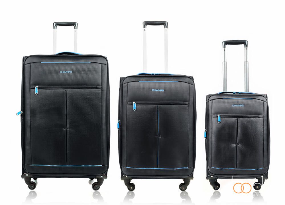 Champs Super LightWeight Collection Softside Spinner Luggage Case Set