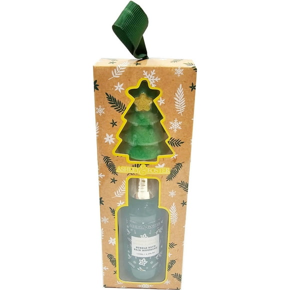 Ashley & Foster Xmas Tree Fizzer/Bath Set
