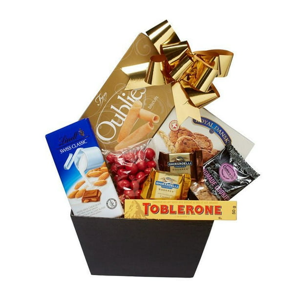 Baskets by On Occasion Panier-cadeau classique Sweet Tooth, noir