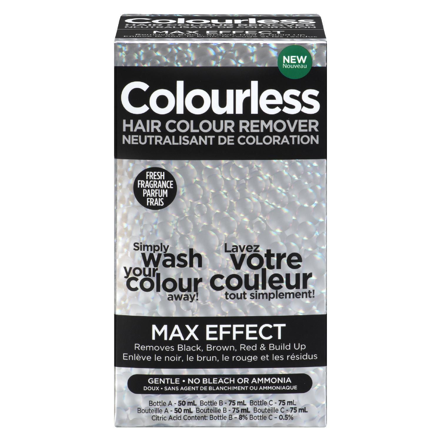 Colourless Max Effect Hair Colour Remover | Removes permanent and semi  permanent hair colour | No bleach or ammonia | Walmart Canada