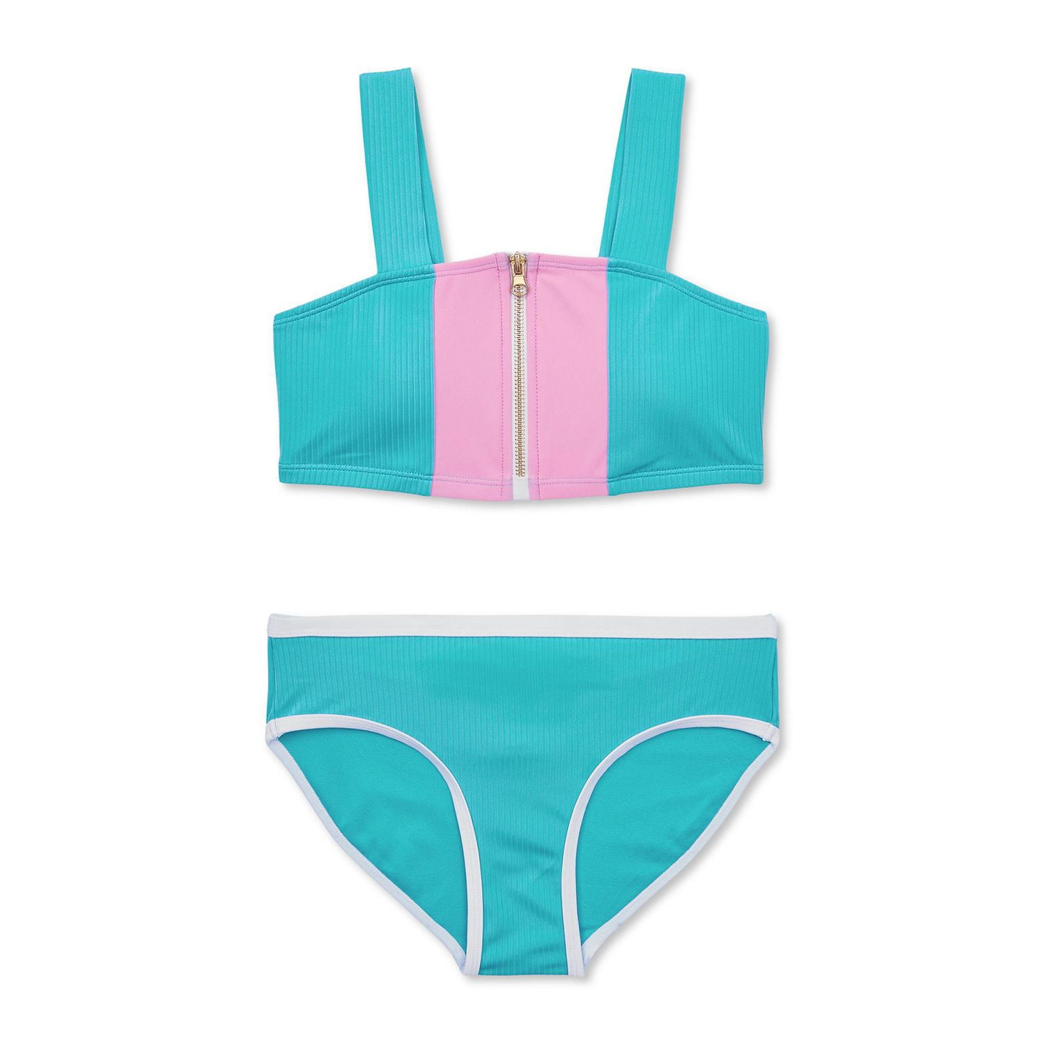 Justice Girls' Colour Block Bikini 2-Piece Set