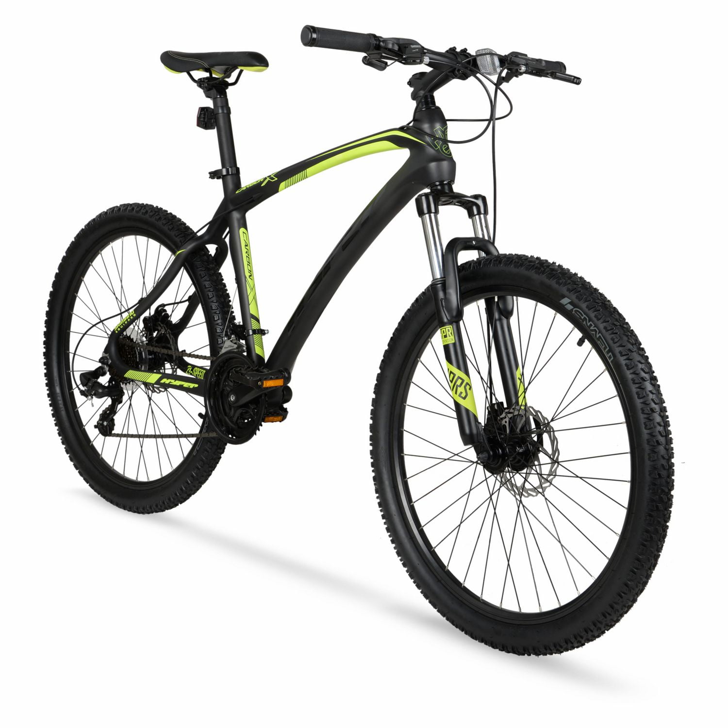 Hyper 26 Carbon Fiber Men s Mountain Bike Black Green Walmart