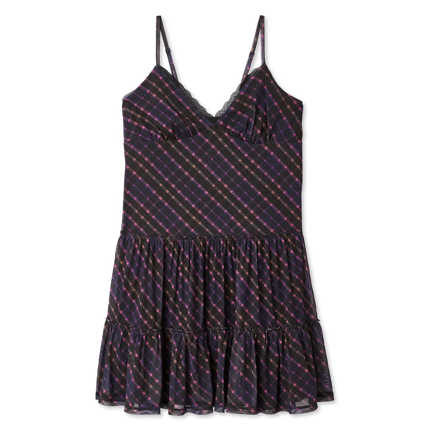 No Boundaries Women's Tiered Babydoll Dress