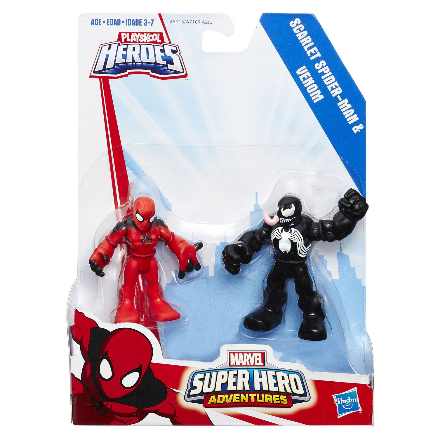 PlaySkool Heroes Marvel Super Hero Adventures Scarlet Spider-Man Rare figure 