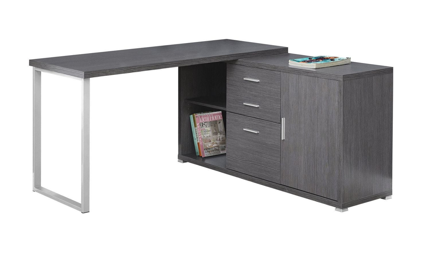 Monarch Specialties Inc Grey Computer Desk Monarch Specialties Inc Grey Computer Desk Image 1 Of 3 Zoomed