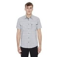 thumbnail image 1 of Dark Black Men's Short-Sleeve  Button-Down Shirt with Pockets, 1 of 6