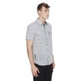 thumbnail image 2 of Dark Black Men's Short-Sleeve  Button-Down Shirt with Pockets, 2 of 6