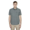 thumbnail image 1 of Dark Black Men's Short-Sleeve  Button-Down Shirt with Pockets, 1 of 5
