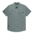 thumbnail image 5 of Dark Black Men's Short-Sleeve  Button-Down Shirt with Pockets, 5 of 5