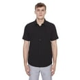 thumbnail image 1 of Dark Black Men's Short-Sleeve Button-Down Shirt, 1 of 6