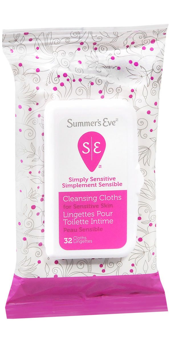 Summer's Eve Simplement Sensible Lingettes Pour Toilette Intime 32  lingettes, peau sensible