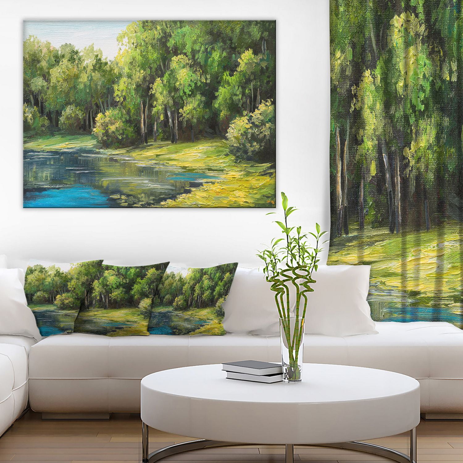 Design Art Summer Day Lake in Forest Canvas Print | Walmart Canada