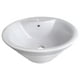 Lavabo vasque rond American Imaginations 48,26 cm de largeur par 48,26 cm de largeur, couleur blanche, pour robinet simple. – image 1 sur 1