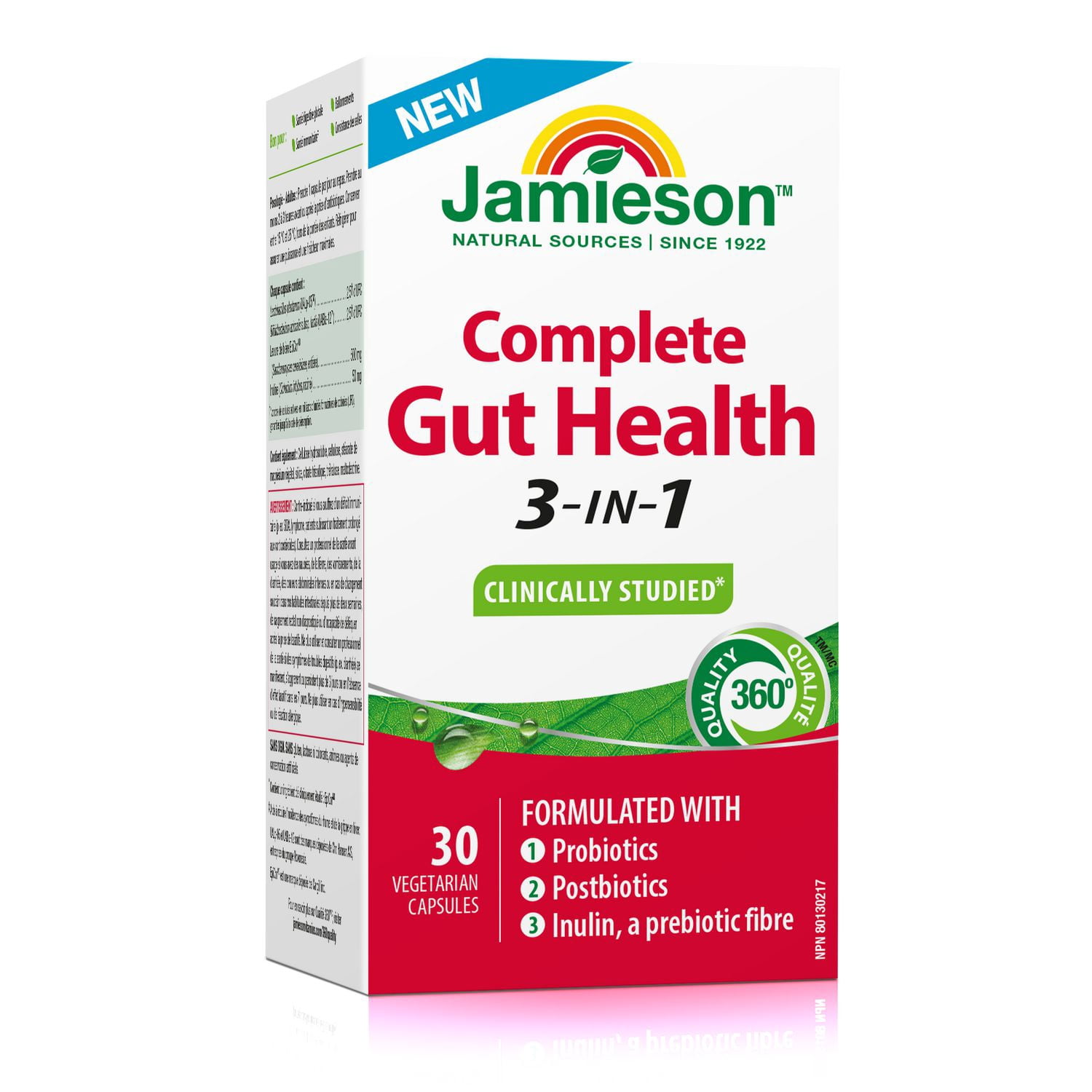 Jamieson Laboratories Jamieson Complete Gut Health Capsules 3-in-1, Pre Post and Probiotic, 30 Count