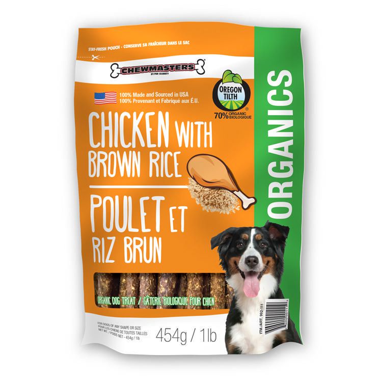 Chewmasters Organic Chicken with Brown Rice Dog Treats | Walmart Canada