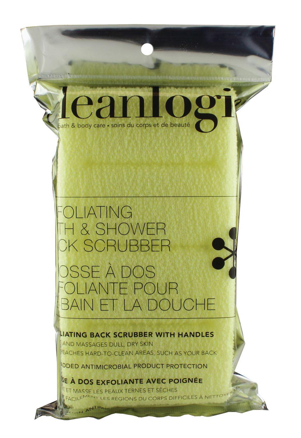 Clean Logic Exfoliating Bath & Shower Back Scrubber with Handle